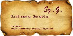 Szathmáry Gergely névjegykártya