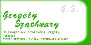 gergely szathmary business card